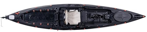 Galaxy Kayaks Angelkajak Alboran FX3 mit Flipperantrieb Kajakangeln Galaxy Kayaks::(B) Black