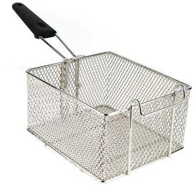 FytStycale Cesta de Malla de Alambre para freír, 10 x 7,6 x 5,5 Pulgadas, Espumadera de Malla