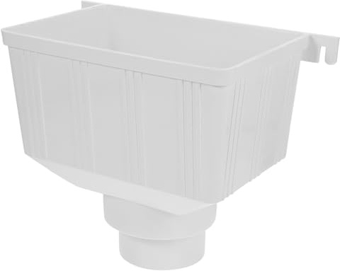 IWOWHERO Pvc Rain Gutter Downspout Diverter Colored Inner Liner, Universal 110 * 75mm, Rainwater Collection System Compatible Standard Gutters for Outdoor Water Harvesting