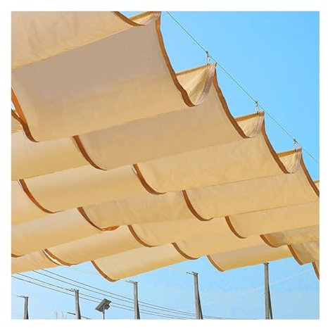 Toldo corredero,toldo retractil exterior,Toldo de Tela for Cenador Jardín ,HDPE Techo Cubierta De Sombra,Bloquea el 75% de la luz solar,Ventilación,para lugares exteriores(W3.2*L15m/W10.50*L49.21ft)