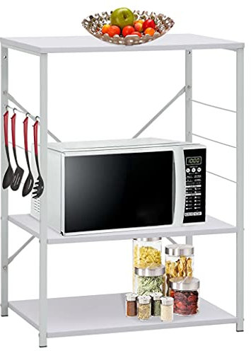 LLEZKBR Mikrowellenschrank, weiß, 60 x 39,6 x 79,5 cm, Holzwerkstoff