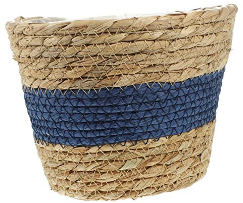 Happyyami Praktischer Rustikaler Gewebter Korb Rattan Für Blumen Und Dekoration Vielseitiger Aufbewahrungskorb Für Zuhause Und Garten Für Pflanzen Und Frische Blumen