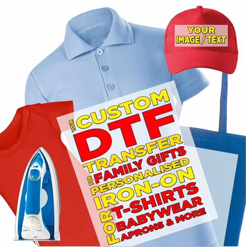 lepni.me Benutzerdefinierte DTF -Übertragung für Familiengeschenke | Personalisiertes Bügeln für T-Shirts, Babybekleidung, Schürzen und mehr | Einfach DIY mit Hitzepresse oder Eisen | Vollfarbige