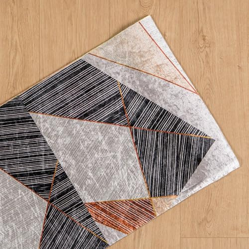 Passatoia da Cucina Antiscivolo in VellutoTappeto Moderno Morbido e Resistente, Fondo Antiscivolo, Effetto Velluto,Tinta Unita o Fantasia Stampata Stabile e Facile da Pulire - Disegno-4 - 50x100 cm