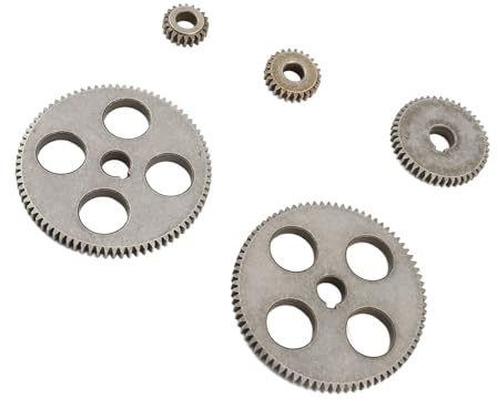 ERYUE Kit de Engranajes de Torno Metal Juego Accesorios Alta Precisión para Cortar Reemplazo Engranajes Mini T80 T45 T25 T20, para Máquina Herramienta Corte Metal