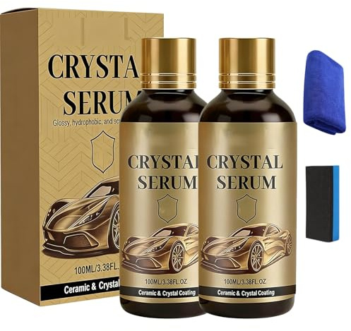 Recubrimiento cerámico Serum de 100 ml, recubrimiento cerámico avanzado para coches, recubrimiento de grafeno para el detallado de automóviles, excelente protección del brillo (2pcs)