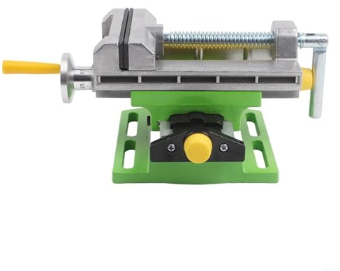 Cross Slide Vise 3 Inch Aluminum Alloy For Precision Drill Press Milling Machine Vise with Dual-Axis Movement, Enhanced Grip Rubber Pads for Accurate