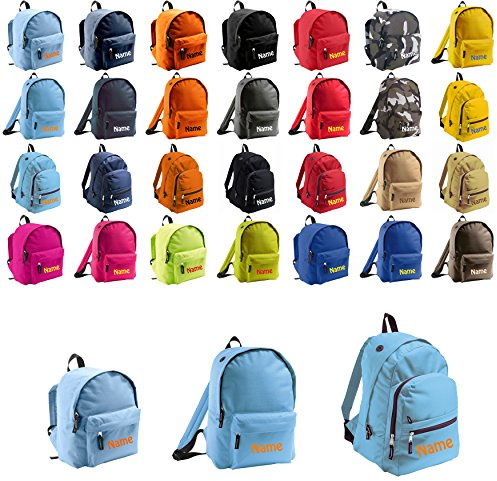 Schnoschi Rucksack mit Namen Bestickt Verschiedene Größen (Kinder und Erwachsene)
