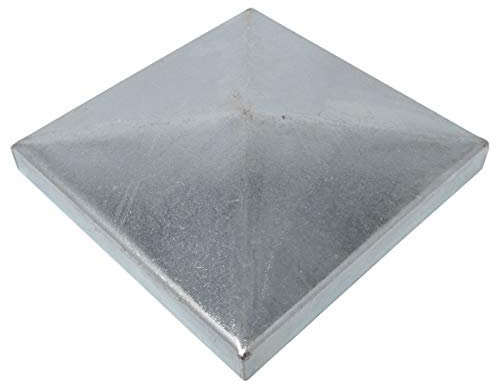 8 x SO-TOOLS® Pfostenkappe Pyramide Stahl verzinkt Abdeckkappe für Pfosten 80 x 80 mm