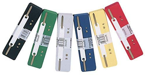 Elba 27 591 WE Kurzheftstreifen für DIN A4 und A5 PP 150 Stück (6 Farben) schwarz, weiß, gelb, rot, blau, grün je 25 Stück