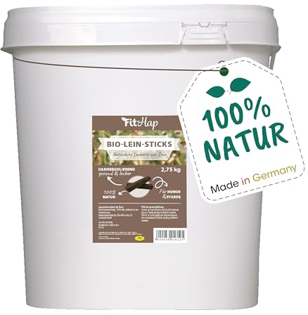 cdVet Fit-Hap Bio-Lein-Sticks 2.75 kg | Gesunde Belohnung für Hunde und Pferde