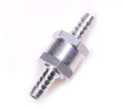 DINGGUANGHE 1PCS Argent 8 mm Aluminium Carburant Non-Retour Simple clapet Anti-Retour Haute Pression Convient for Essence Diesel Marine Soupape
