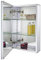 Fundin Aluminium-Badezimmer-Spiegelschrank für Unterputz- oder Aufputzmontage, mit rahmenloser, doppelseitiger Spiegeltür, 38.1 x 61 cm