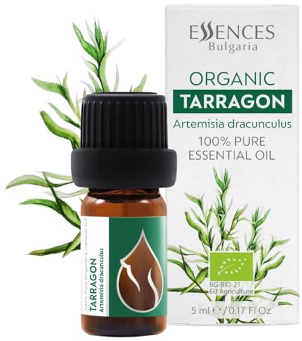 Essences Bulgaria BIO Ätherisches Estragon Öl 5ml | Artemisia dracunculus | 100% Naturrein | Unverdünnt | BIO-zertifiziert | Spitzenqualität aus Familienbetrieb | Vegan