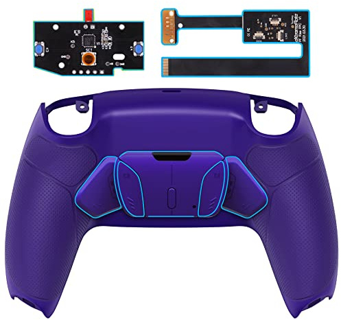 eXtremeRate RISE4 Remap Kit Programmable pour ps5 Manette BDM-010&020, Coque Arrière Redessinée avec 4 Palette pour ps5 Controller, Carte améliorée, Violet Foncé