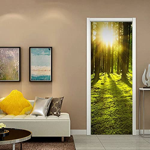 stickers paroi de douche 85x215cm(33.46 inches * 84.64 inches) Stickers De Porte 3D Moderne Art Artistiques Auto-Adhésif Mural Poster Porte PVC Sticker Porte Autocollant Papier Peint