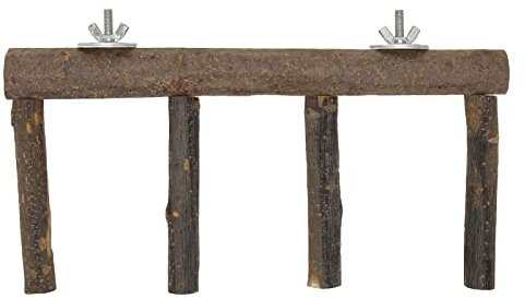 Vogelleiter, 4 Stufen, Sicherer Holz-Vogelleiterständer, Barschdekoration für Kleine, Mittelgroße Papageientiere (Große Größe)