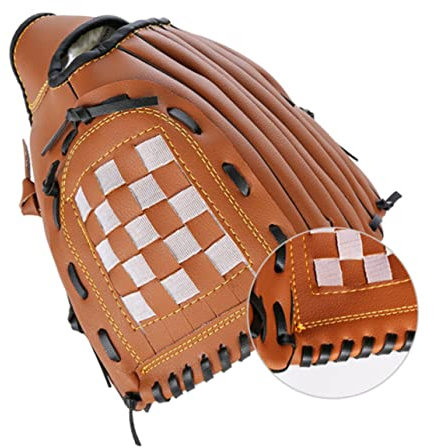 Brauner Baseballhandschuh 10,5 Zoll aus PU und PVC für Jugendliche