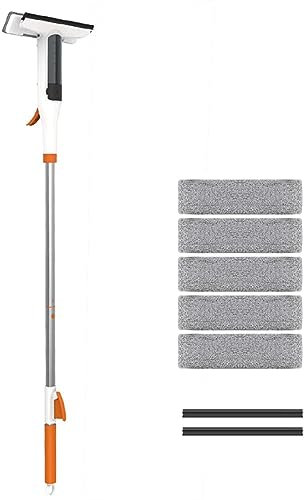 OWKAY Multifunctional Glass Wiper with Silicone Scraper,window Spray Mop Floor Cleaning Mop Window Cleaner Household Cleaning Tools