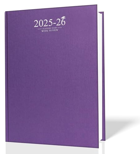 2024-2025 A4 Wochenansicht, akademisches Buchbindung, Wochenansicht auf zwei Seiten