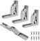 Cleminsta Bisagras de 90 Grados, 4 Piezas Bisagras Puertas Cocina Bisagras para Estantes Plegables, Bisagras para Muebles Bisagras de Soporte Escritorio Ocultas con Tornillos para Puertas de Armarios