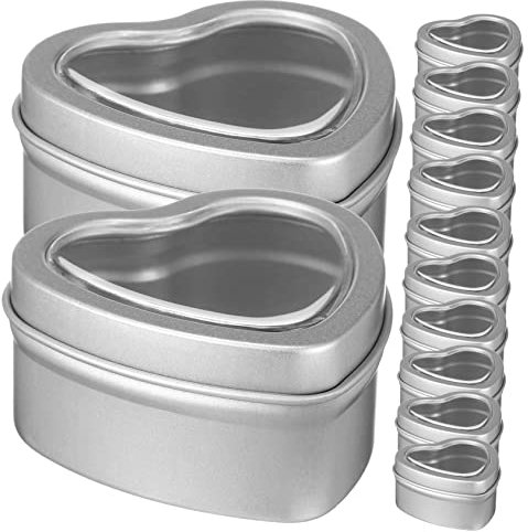 SEWACC 12stücke Kerzendosen Blechdosen Leere Kerzengläser Mit Deckel Kleine Blechdosen Für Kerzenherstellung Geschenke Süßigkeiten Schmuck