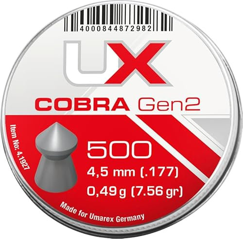 Umarex Cobra Gen2 Diabolos, 4,5 mm Kaliber, 0,49 g Gewicht, 500 Stück, Dose