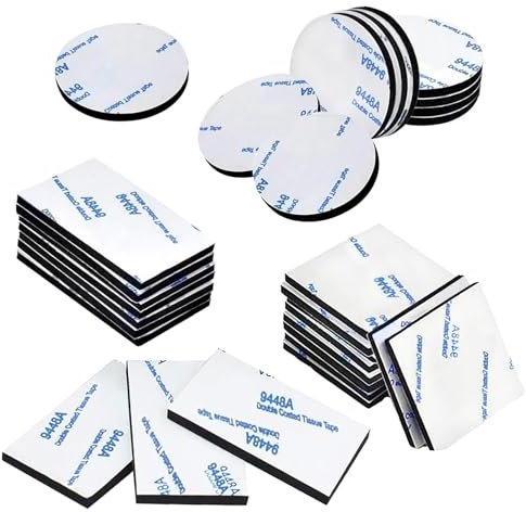 CDRPD 30 Piezas Adhesivo Doble Cara Extrafuerte,Adhesivo Pared,Almohadillas Adhesivas,Pads Adhesivo Doble Cara Espuma,para Marcos Fotos,Decoraciones para Fiestas,Cartele,Estera Piso(Negro)