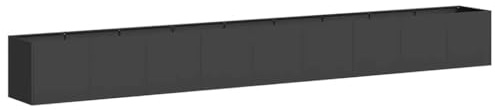vidaXL Jardinera de Acero Laminado en frío Negro 360x40x40 cm