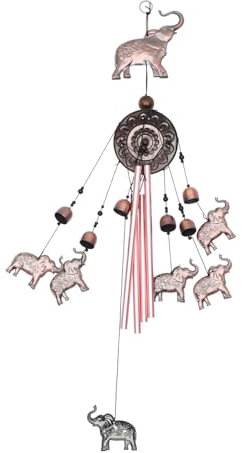 BESPORTBLE 1stück Cartoon Elephant Wind-Bell Vintage Deko Für Zuhause Und Garten Windspiel Für Und Mädchen Handgemachte Hängedeko Bronze