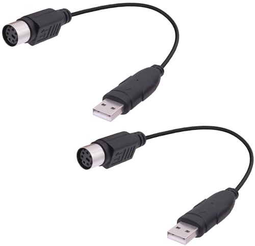 YARCHONN USB auf PS/2 Konverter Adapter Kabel PS2 Buchse Tastatur Maus Schnittstelle zu USB A 2.0 Stecker Adapter Stecker Kabel für Desktop Laptop-18cm/7in-2Pcs