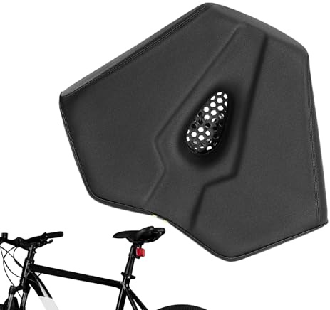 Sillín de bicicleta de montaña, sillín de ciclismo transpirable con absorción de impactos, accesorios ergonómicos para bicicletas huecas, para adultos, mujeres, hombres, adolescentes