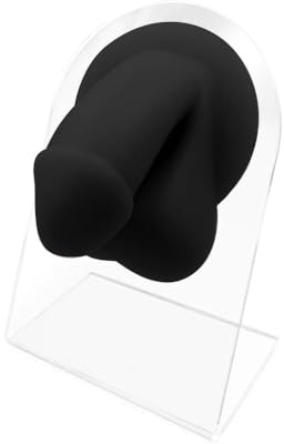 WARRIOR Orecchio Lingua Occhio Ombelico Naso 3D in Silicone Nera con Espositore, Strumento di Pratica per Piercing(PENE)