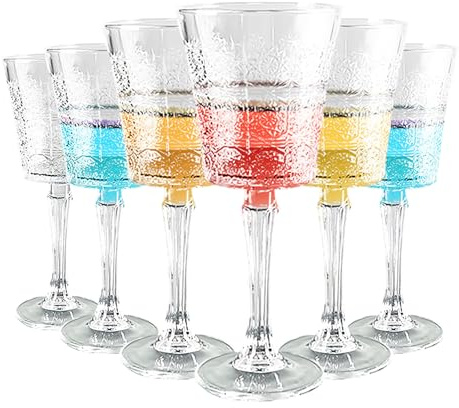 Tefrine Champagnerflöten-Set, Kristall-Champagnergläser, elegante Hochzeits-Toastflöten, 277 ml, perfekt für Feiern, Mimosen-Weingläser, 6 Stück