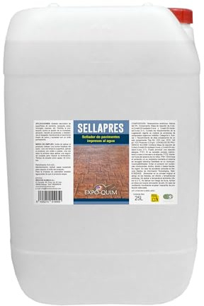 Resina TRANSPARENTE para HORMIGÓN IMPRESO - Acabado BRILLANTE, alta RESISTENCIA al DESGASTE y rayos UV (25 l)