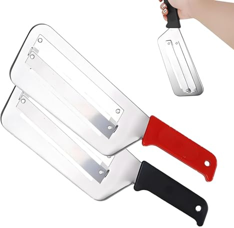 Affettaverdure In Acciaio Inox – Tritatutto Manuale Multifunzione – Doppia Lama Per Verdure Insalate Pappe – Utensile Da Cucina Compatto Per Casa Campeggio Uso Commerciale Chef Domestico