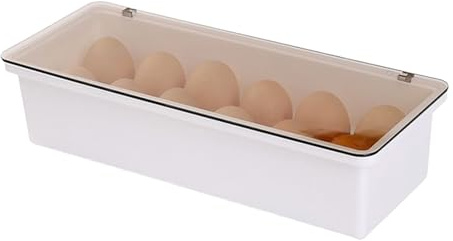 Huevera para , dispensador de huevos de 12 rejillas, organizador con tapa para cocina, despensa o contenedores de almacenamiento