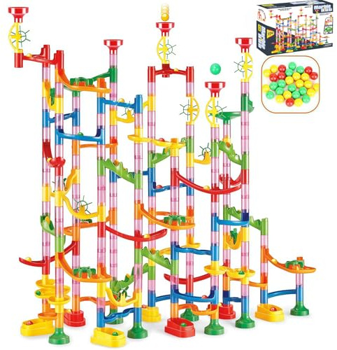 Muslecid Circuit à billes, 232 pièces, à partir de 3 ans, jouet éducatif STEM, pour garçons et filles, anniversaire, Noël, vacances