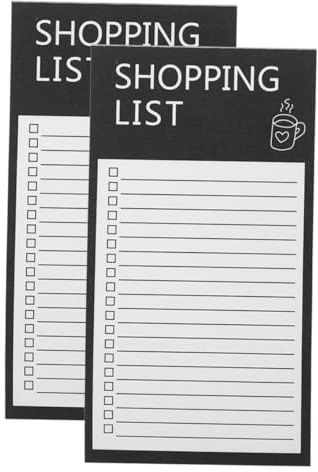 LOLIPPYY Magnetischer Notizblock 2 Stück Einkaufsliste mit Magnetrückseite Wiederverwendbarer Kühlschrank Organizer Bürobedarf für Einkaufsplanung