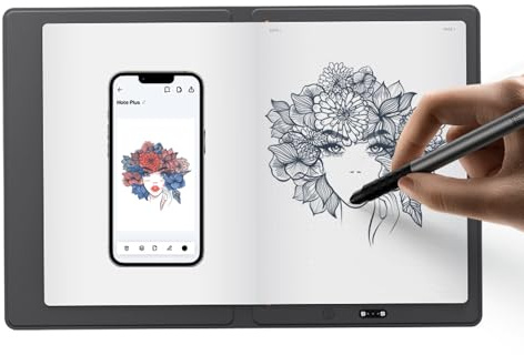 XPPen Note Plus Digital Notizbuch A5, 50 Seiten mit App Evernote Sync & Wiederverwendbar, Smart Notizblock mit Stift, Bluetooth 5.2, 8192 Druckstufen kompatibel mit Android/iOS/ChromeOS