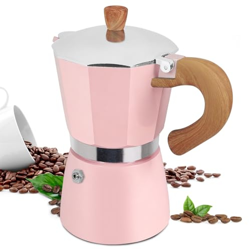 Supervision Cafetière Moka 6 Tasse en Aluminium 300 ml Cafetière italienne | pour espresso à poser sur la Cuisinière Cafetière Moka Percolateur Cafetière Greca Portable Pour une Préparation Facile
