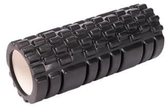 Skumroller yoga kolumn skum fitness muskelträning pilates sport massagerulle för yoga (svart)
