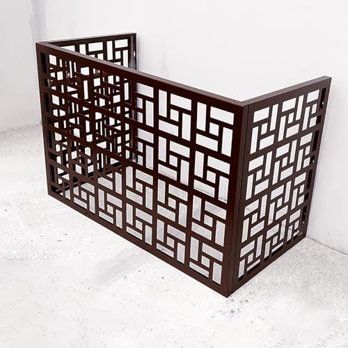 Outdoor AC Privacy Screen, Aluminum Alloy Cover, Weather-Resistant Freestanding Garden Fence for Condenser Units