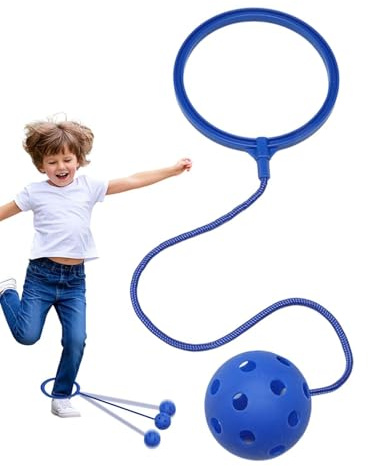 Zhliuqo Sprungball Für Den Knöchel - Faltbarer Ankle Skip Ball, Sport Sprungball Mit Lichtrad Blinkender Sprungring, Springring Fußkreisel Kinder Für Familienurlaub, Ausflüge Im Park, Camping