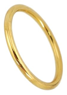 Stfery 9K/14K/18K Weißgold Stapelring Dünn, Zartes 2mm poliertes Rund Ring Echt Gold Damen,