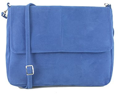LONI Clutch/Schultertasche Cross-Body Handtasche aus Wildlederimitat, Helles Königsblau/Kobaltblau, M