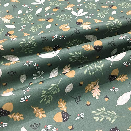TAOSON 100% Cotton 300 Thread Count Body Pillow Cover Pillowcase Pillow Protector Cushion Cover with Zippers Only Cover No Insert (Pinecone & Flower Leaves & Olive Green,21x54) Fits 20 x 54