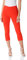 Roman Originals Cropped Trousers for Women UK Ladies Capri Leggings Summer Pants Short Crop Stretch 3/4 Length Three Quarter Pedal Pusher Clothes Elasticated Bengaline Cut Off - Dark Orange - Size 10