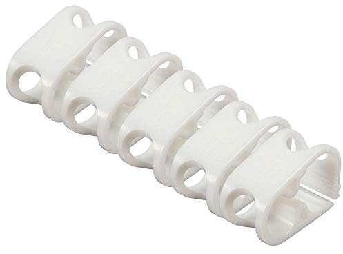 MJJEsports 5Pcs Pince À Pincement En Plastique Siphon Tuyau De Contrôle De Débit Valve Tube Clamp Moyen Blanc/Noir 7,5 Mm - Pâle