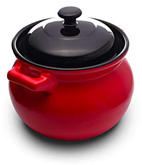 XCXDX Cazuela Redonda De Barro, Olla Doméstica Multifunción con Tapa, Aislamiento De Alimentos, No Apta para Cocina De Inducción 5.5L